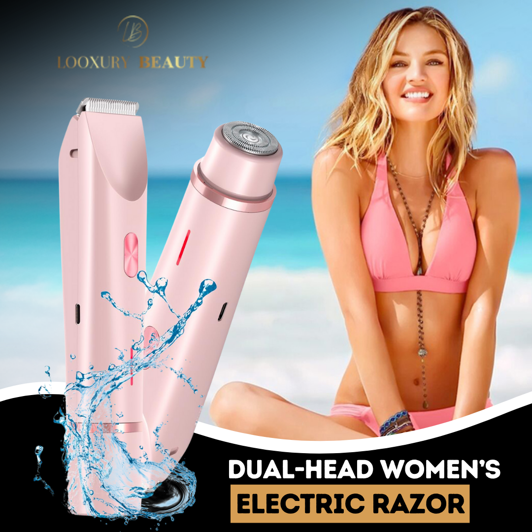 Dual-Head Women’s Electric Razor – Painless Bikini Trimmer & Detachable Shaver